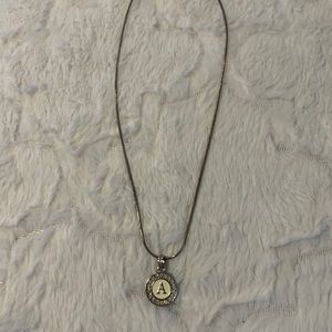 Circle A pendant witch chain